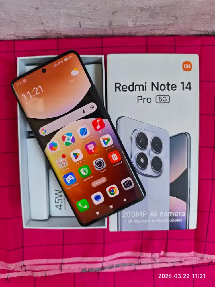 Redmi Note 14 Pro 5G 8/256 Fullset ori segel garansi On 2026