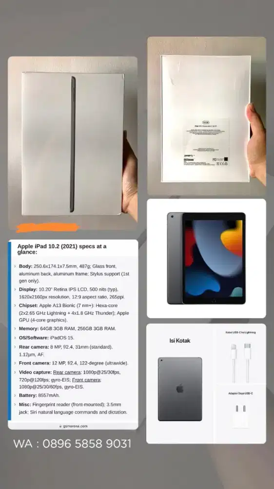 (BARU) iPad Gen 9 Space Grey 64GB Wifi