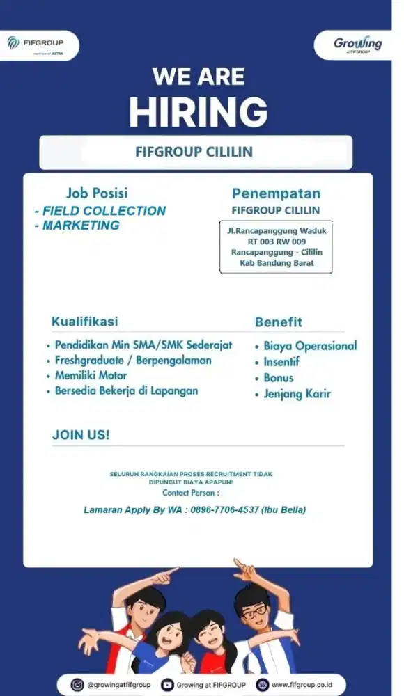 LOWONGAN PEKERJAAN FIFGROUP PADALARANG KOLEKTOR