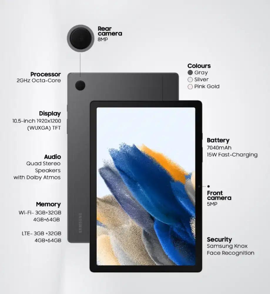 Samsung Galaxy Tab A8 - Kondisi Mulus Banget