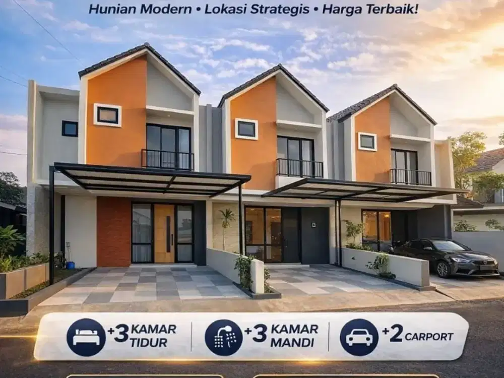 Townhouse dua lantai berkonsep modern minimalis, lokasi sangat strategis di Selatan Jakarta
