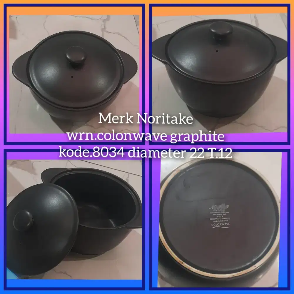 Merk Noritake wrn.colonwave graphite kode.8034