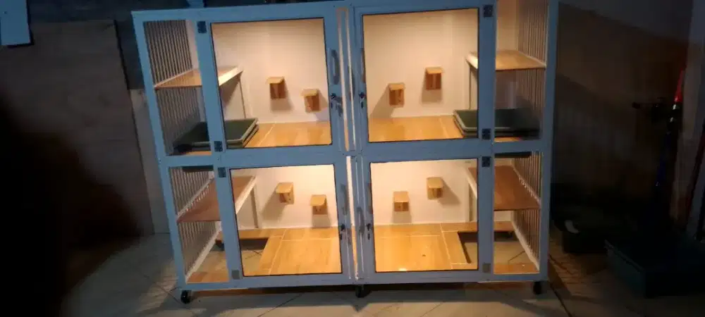 kandang kucing alumunium mewah