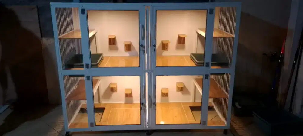 kandang kucing alumunium mewah