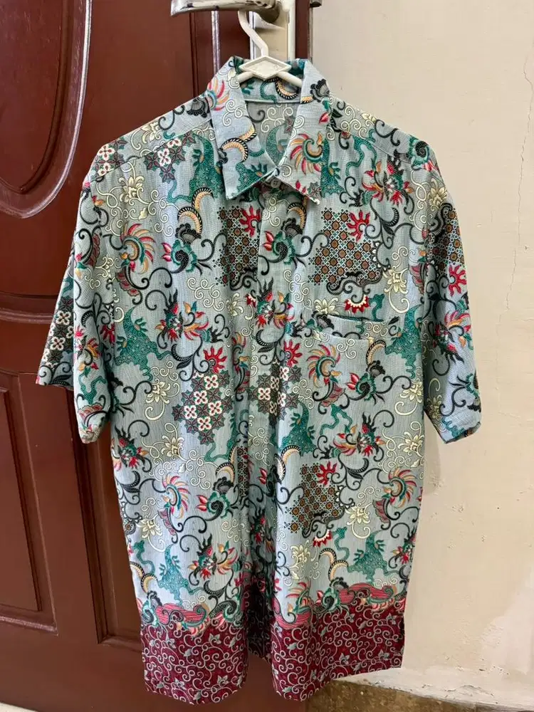 Baju Batik Mewah bahan Satin