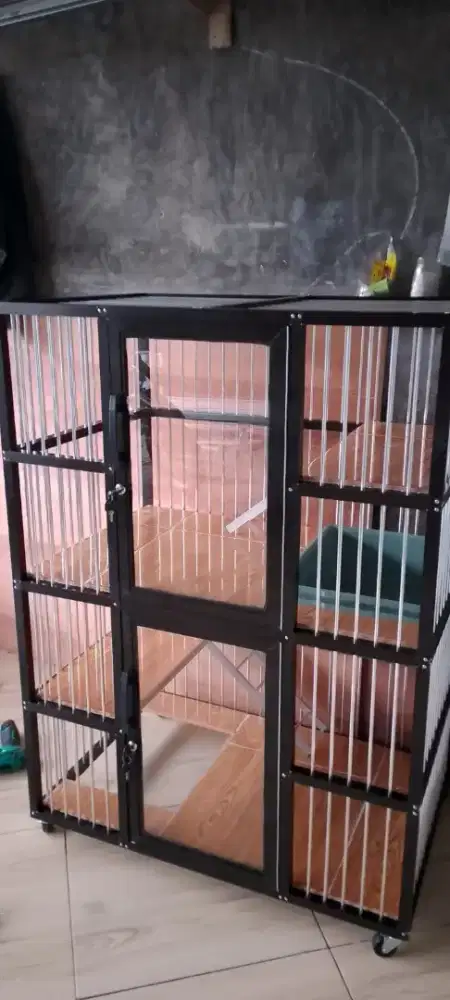 kandang kucing alumunium mewah