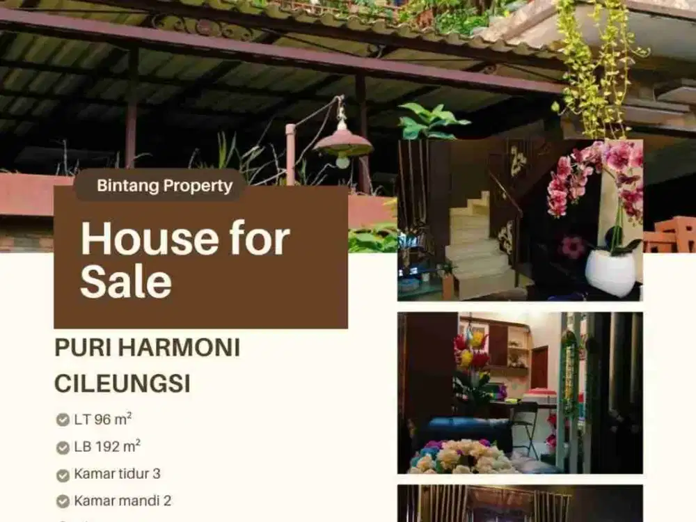 Dijual Rumah Puri Harmoni Cileungsi