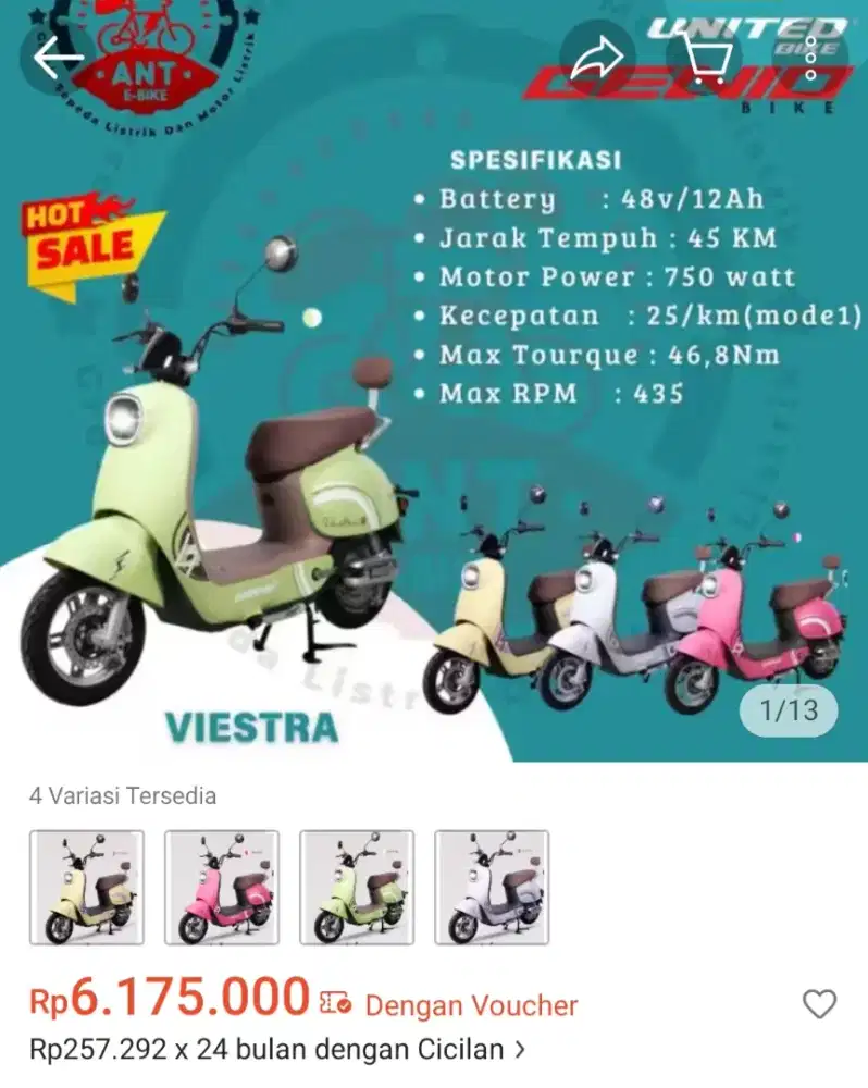 Sepeda Listrik Genio Vestra L1