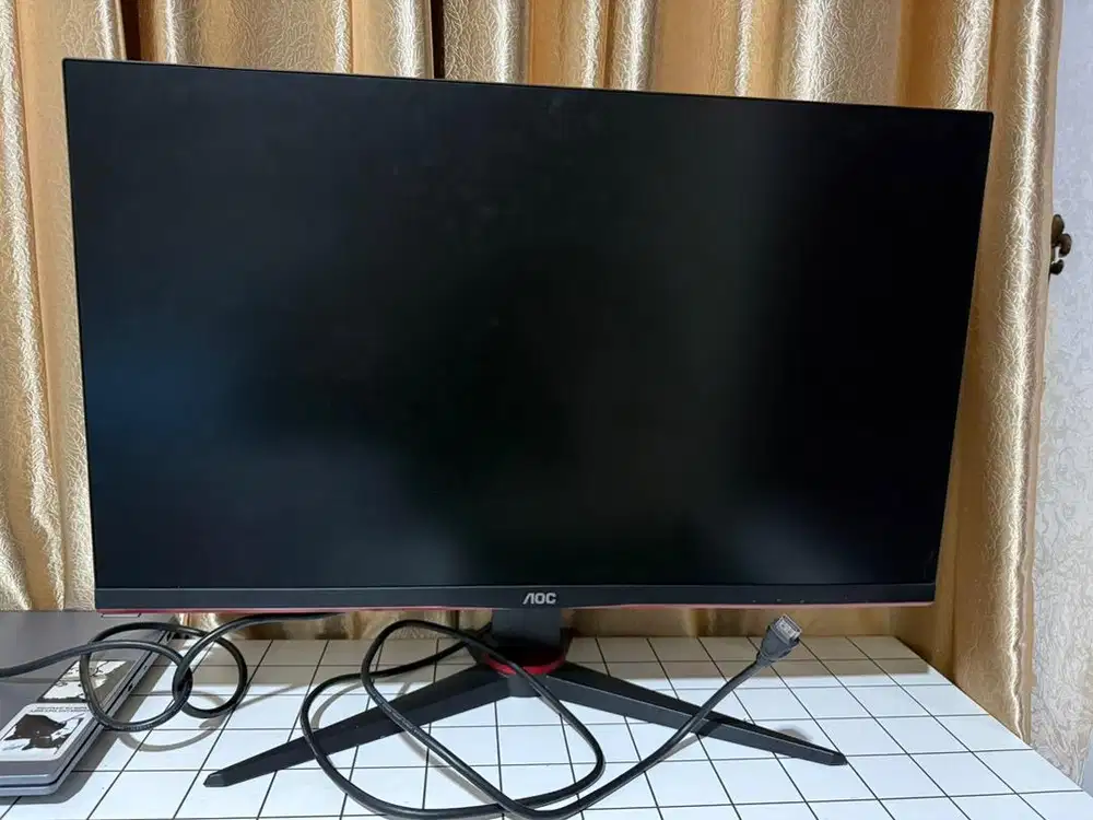 Monitor AOC 27G2E rusak layar, nyala normal