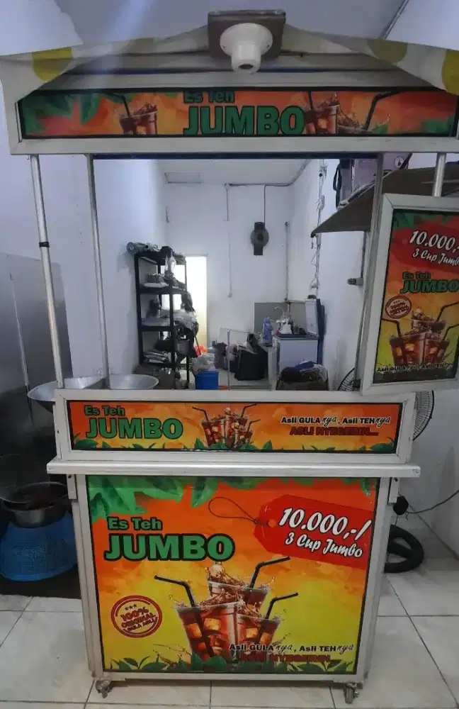 GEROBAK ES TEH + PAYUNG 240M