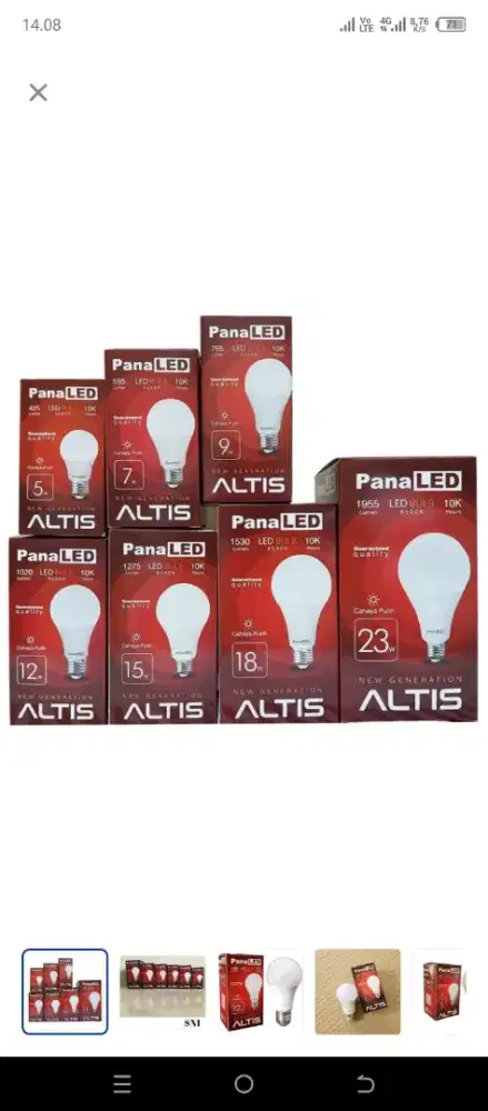 Lampu Panaled Altis