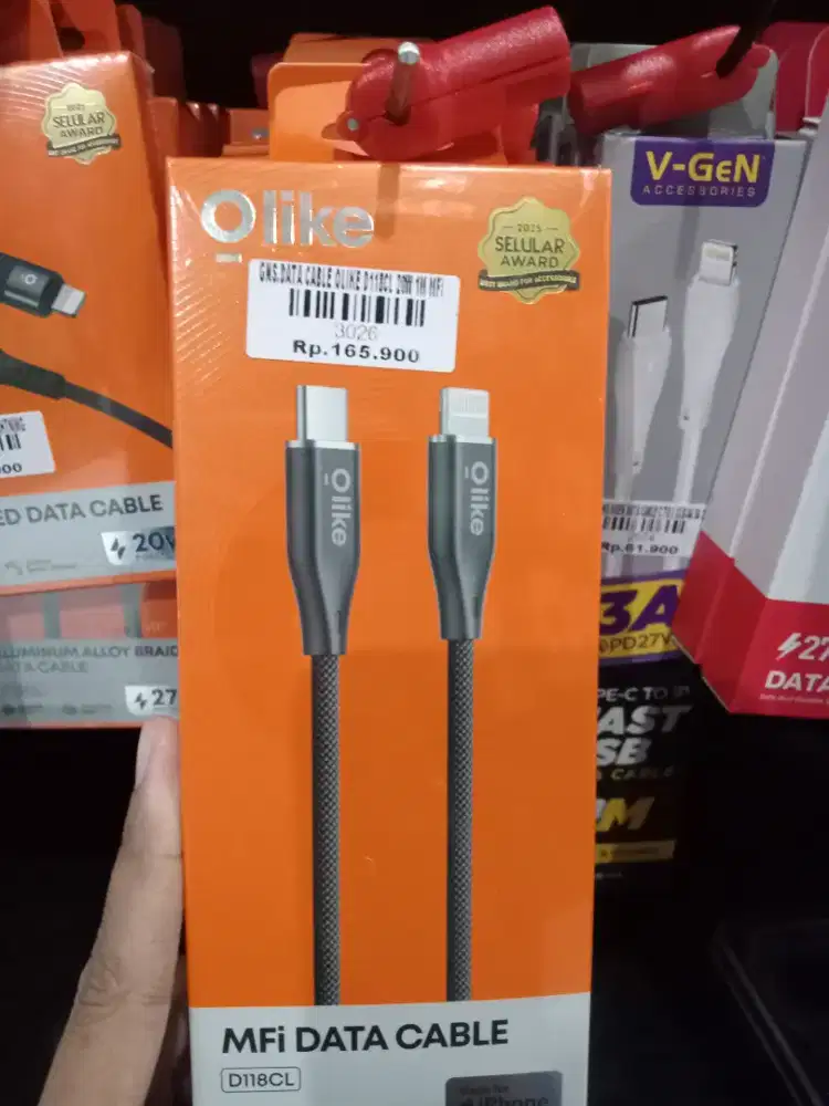 DATA CABLE OLIKE D118CL 20W 1M MFI| ATLANTIS DAHSYAT