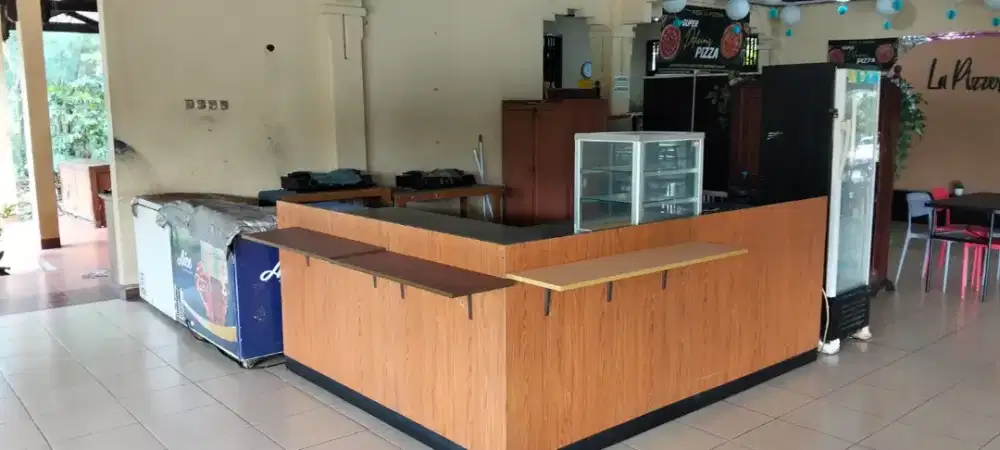 Jual Meja Bar Bentuk L Kayu Lapis Vinyl, Freezer Kulkas Kompor Kursi