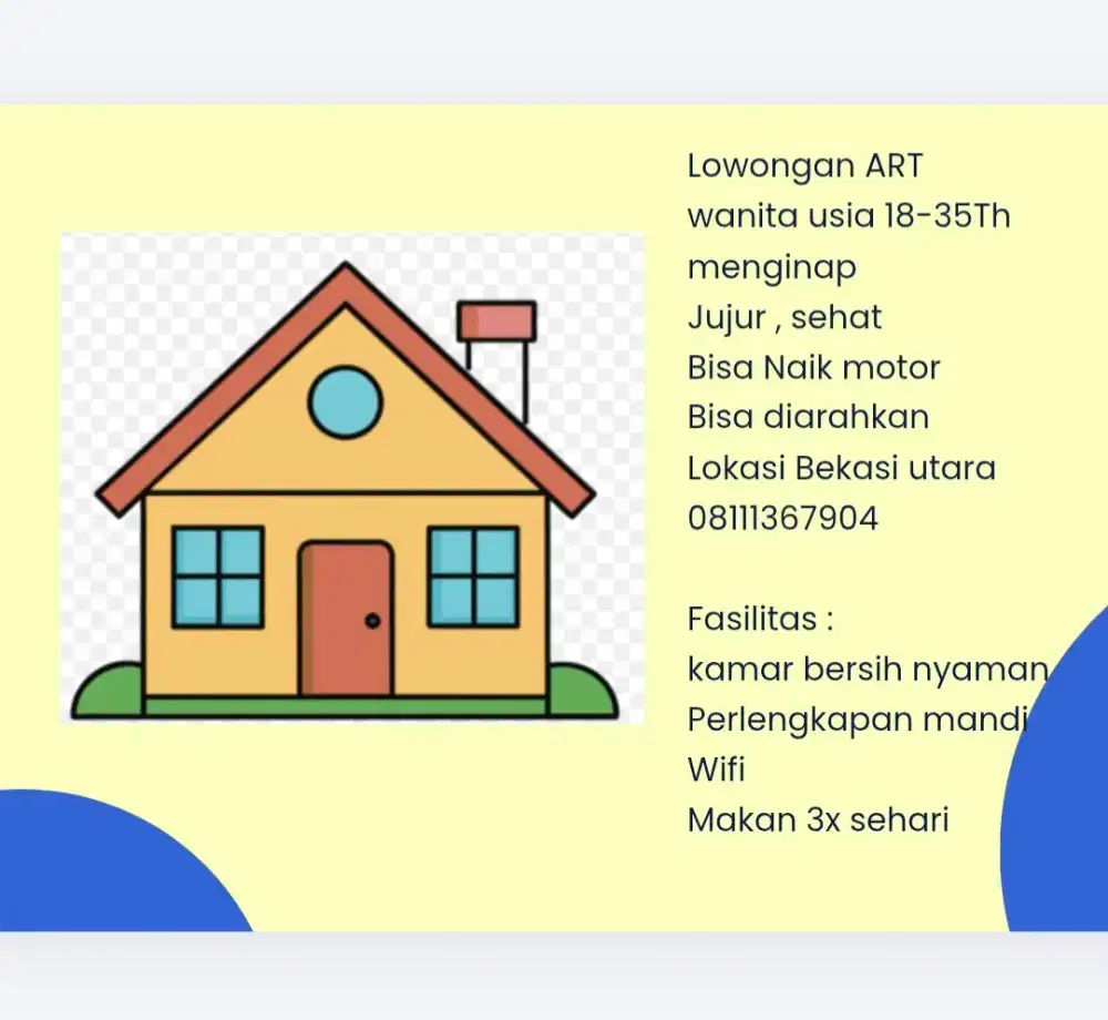 Lowongan ART menginap