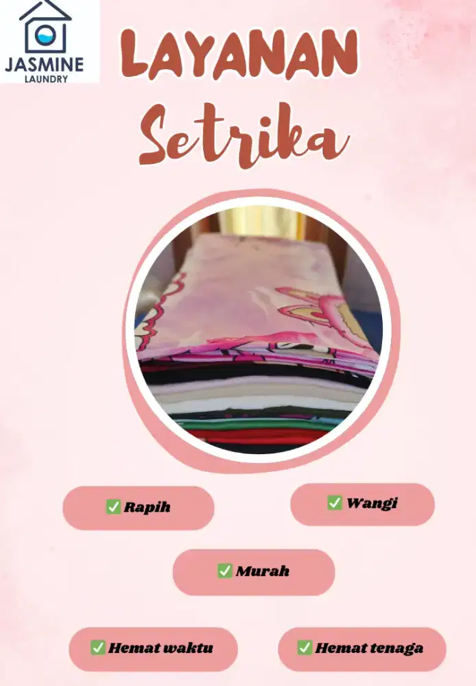 Lowongan Karyawati laundry bagian setrika + packing