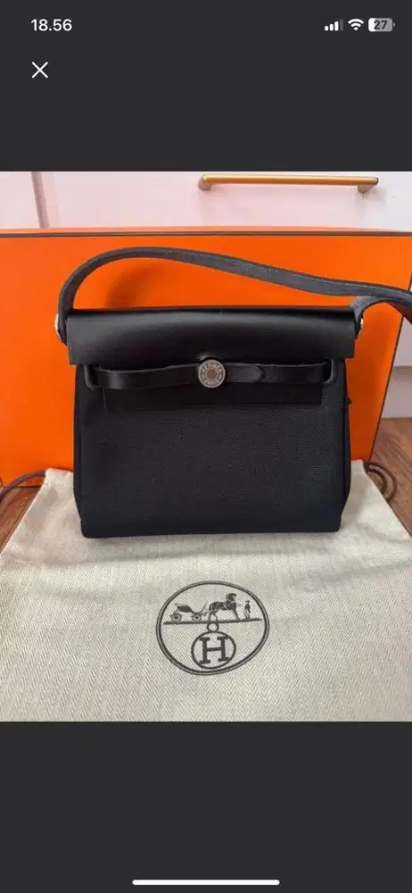 Authentic HB mini black on black PHW#K