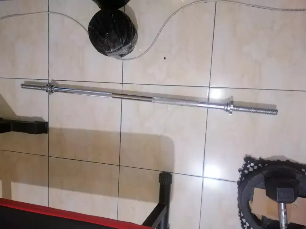 STIK DUMBLE BESI ANGKAT BEBAN GYM BARBEL
