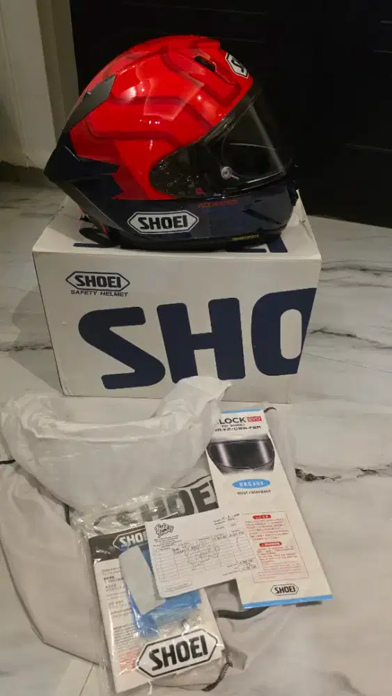 Helm shoei x15 marc marquez 7 size L SNI like new