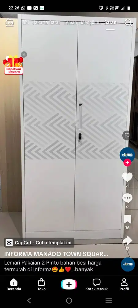 Lemari 2 pintu informa