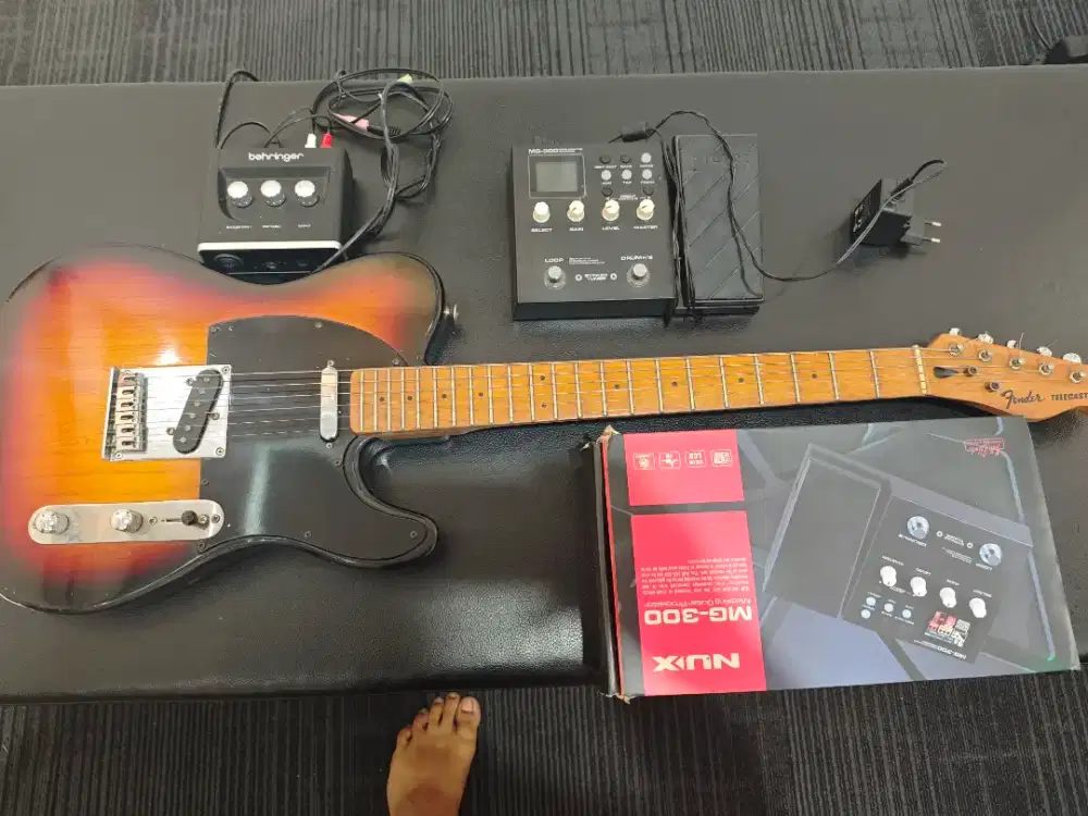 Jual gitar telecaster & efek nux mg 300