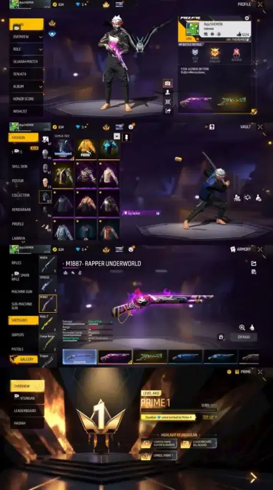 JUAL AKUN ff AMN TERPERCAYA YANG MINAT CHET