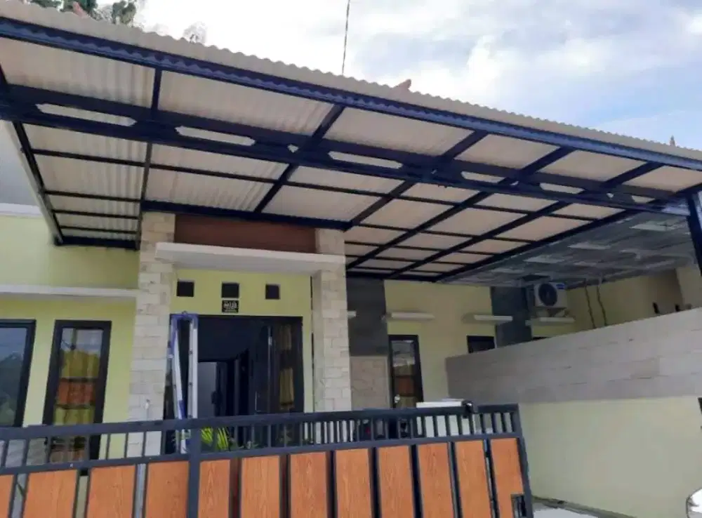 Inatalasi canopy teras baja ringan alderon