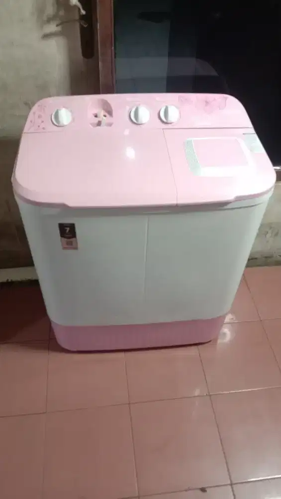 Mesin cuci 2 tabung Aqua hijab series 8kg