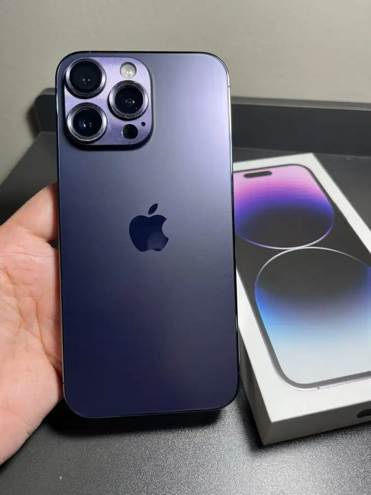iphone 14 pro max 128gb purple bh 82% ex ibox mulus fullset original