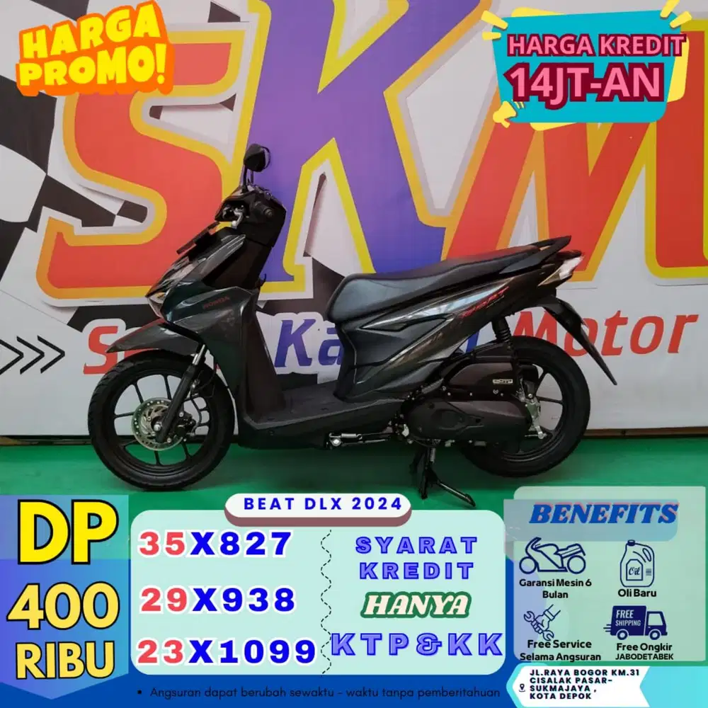 SYARAT HANYA KK DAN KTP HONDA BEAT DLX 2024 CASH/CREDIT