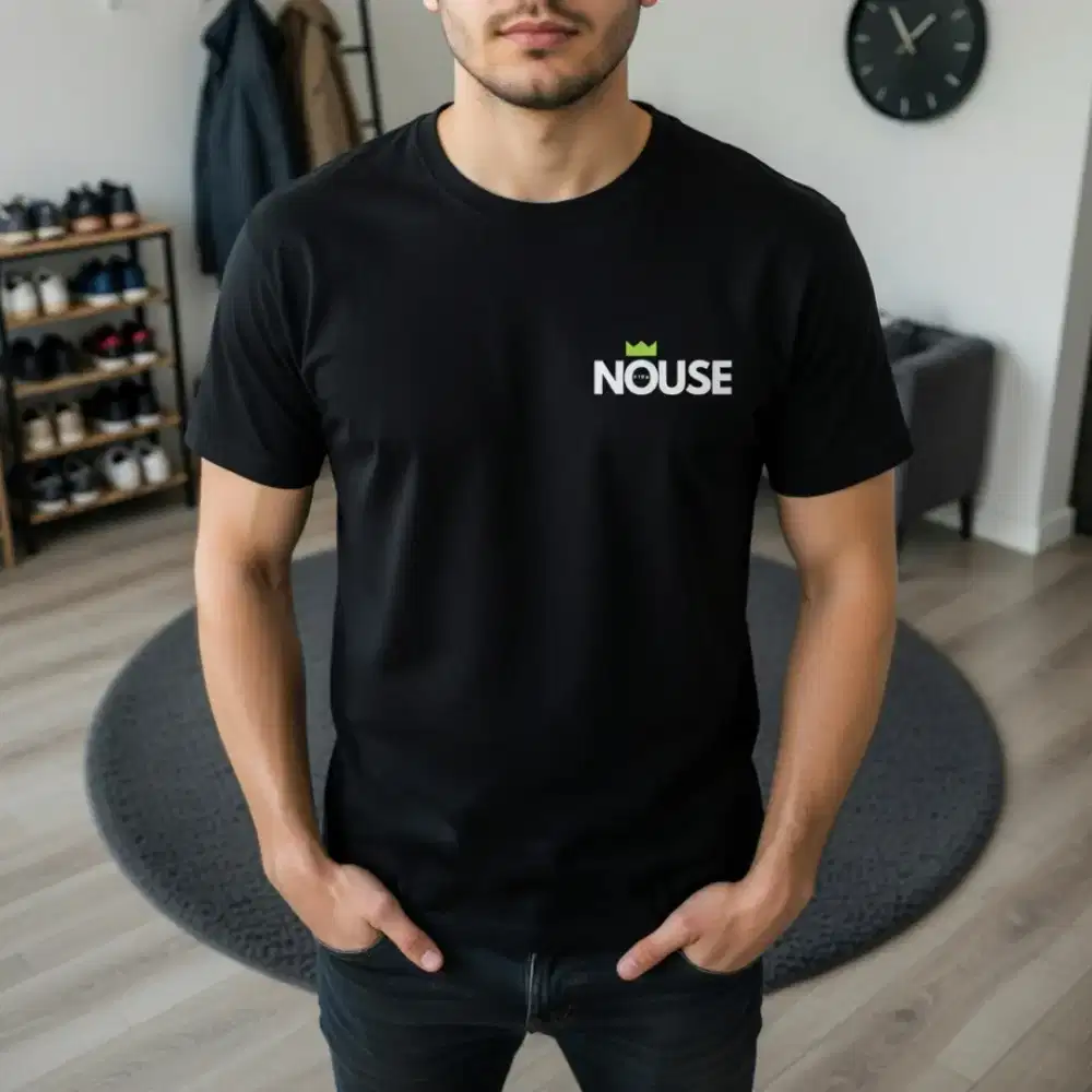 NOUSE T-Shirt Basic Black - Kaos Polos Pria & Wanita ( Unisex )