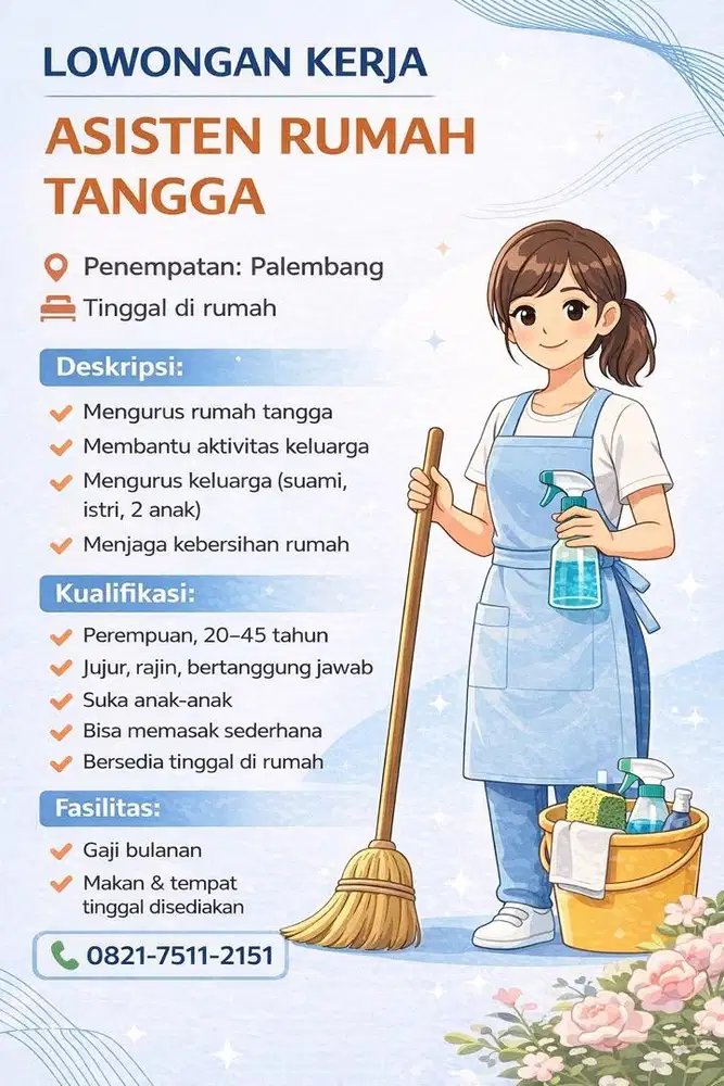 Asisten rumah tangga menginap