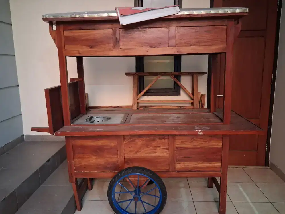Gerobak angkringan . Frezer . Meja set