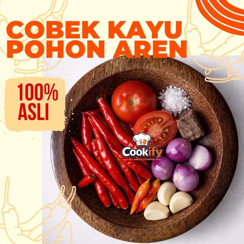 COBEK KAYU AREN ASLI KUALITAS PREMIUM
