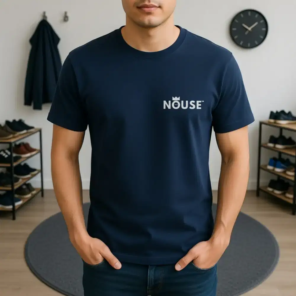 NOUSE T-Shirt Basic Navy Blue - Kaos Polos Pria & Wanita ( Unisex )