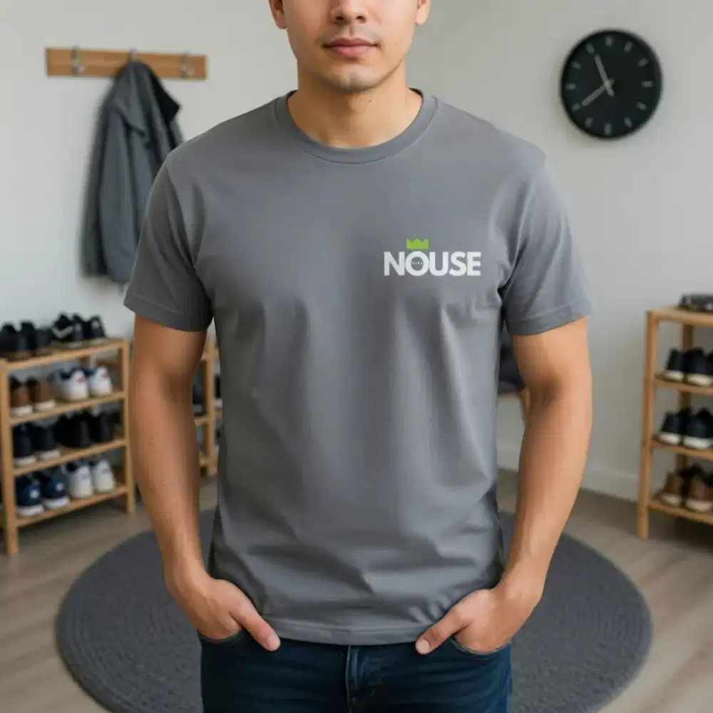 NOUSE T-Shirt Basic Grey - Kaos Polos Pria & Wanita ( Unisex )