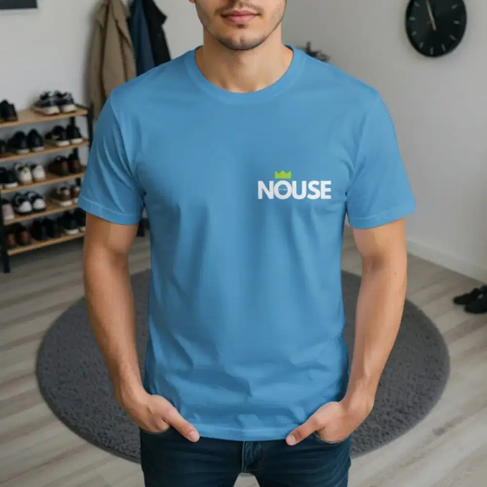 NOUSE T-Shirt Basic Light Blue - Kaos Polos Pria & Wanita ( Unisex )