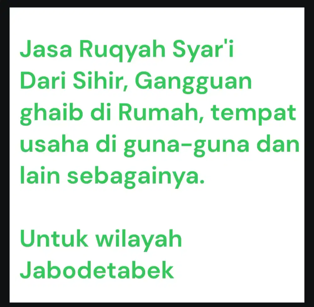 Jasa Ruqyah Syar'i untuk Gangguan Ghaib, Rumah Angker, Sihir