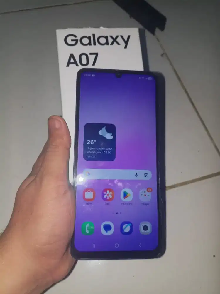 Samsung galaxy A07 ram 4+4/64 gb fullset nominus siap pakai