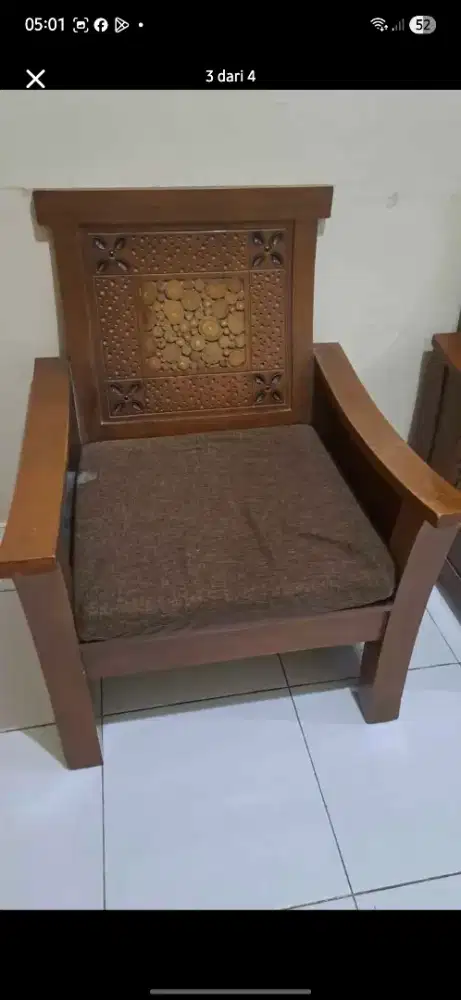 Kursi set dan meja jati