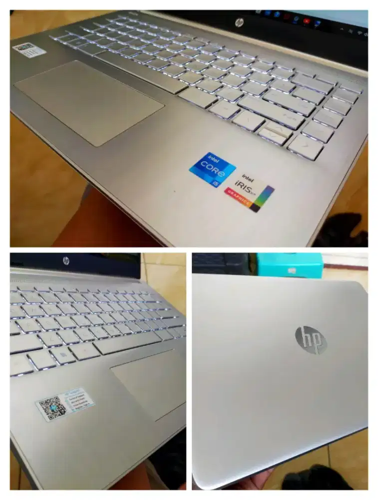 Dijual laptop HP 14s intel core i5 gen 11 inter iris Ram 8GB SSD 512GB