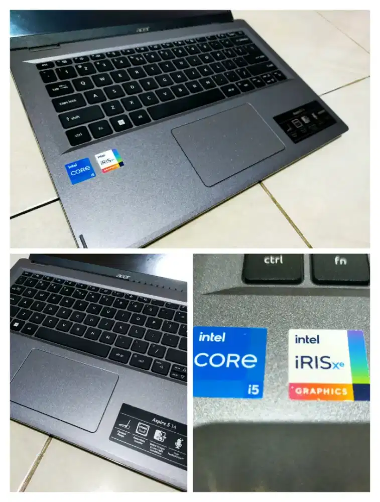 Dijual laptop Acer Aspire intel i5 gen 13 ram 8/512GB Mulus siap pakai