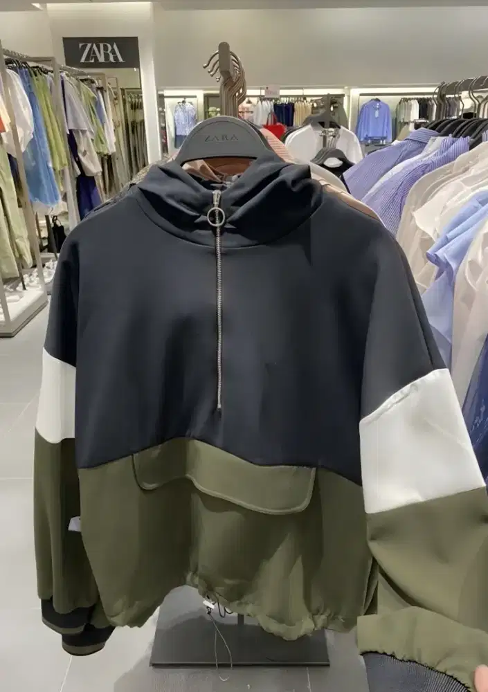 Jaket Zara Halfzip Original