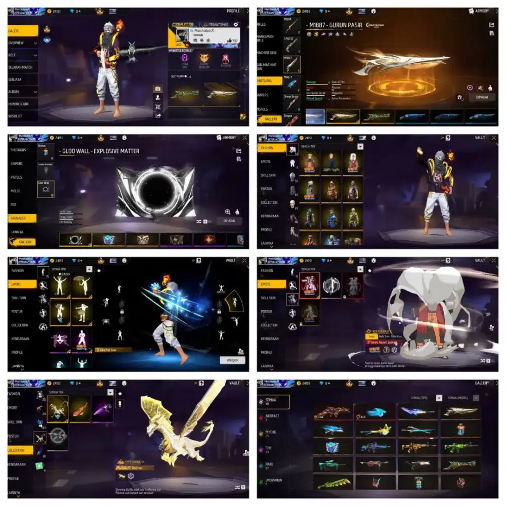 JUAL AKUN FF AMAN TERPERCAYA YANG MINAT CHET