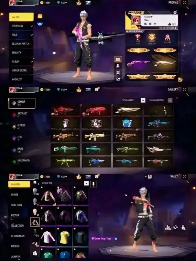 JUAL AKUN FF AMAN TERPERCAYA YANG MINAT CHET