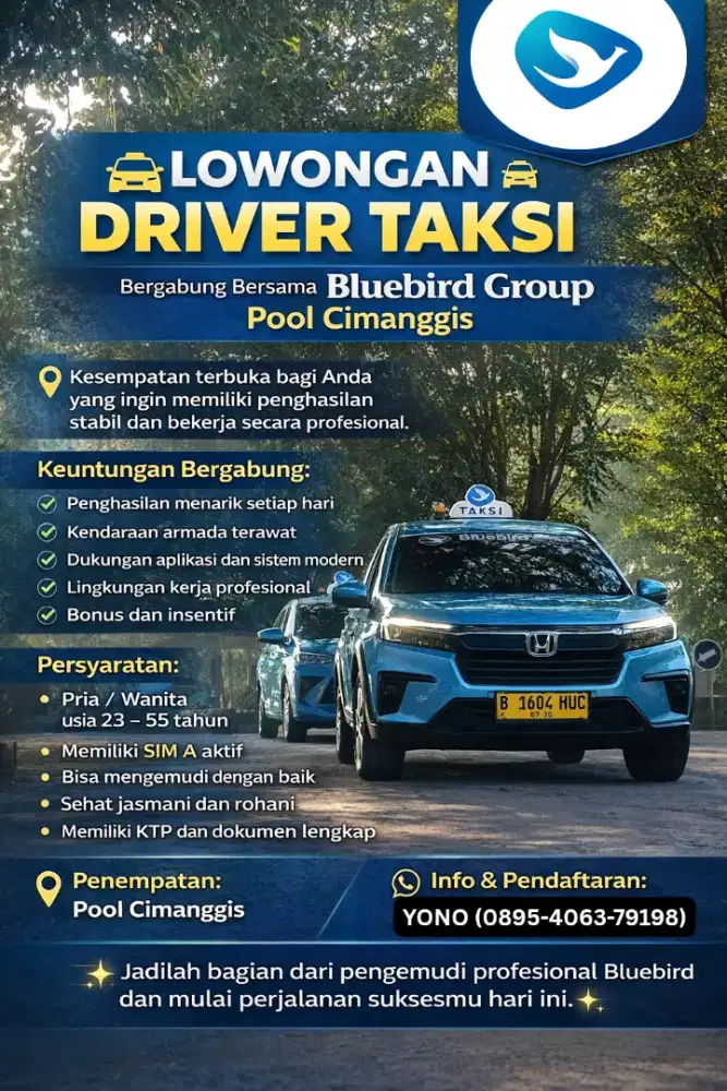 BUTUH DRIVER SOPIR SUPIR