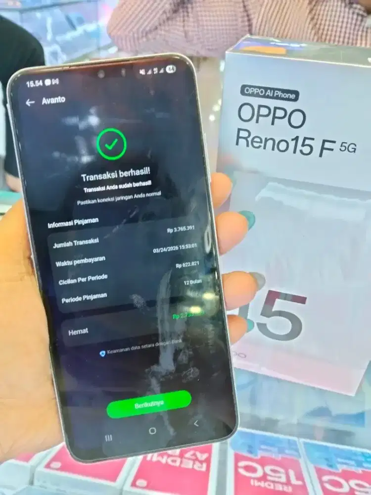 Oppo Reno 15f 8/256gb new garansi resmi