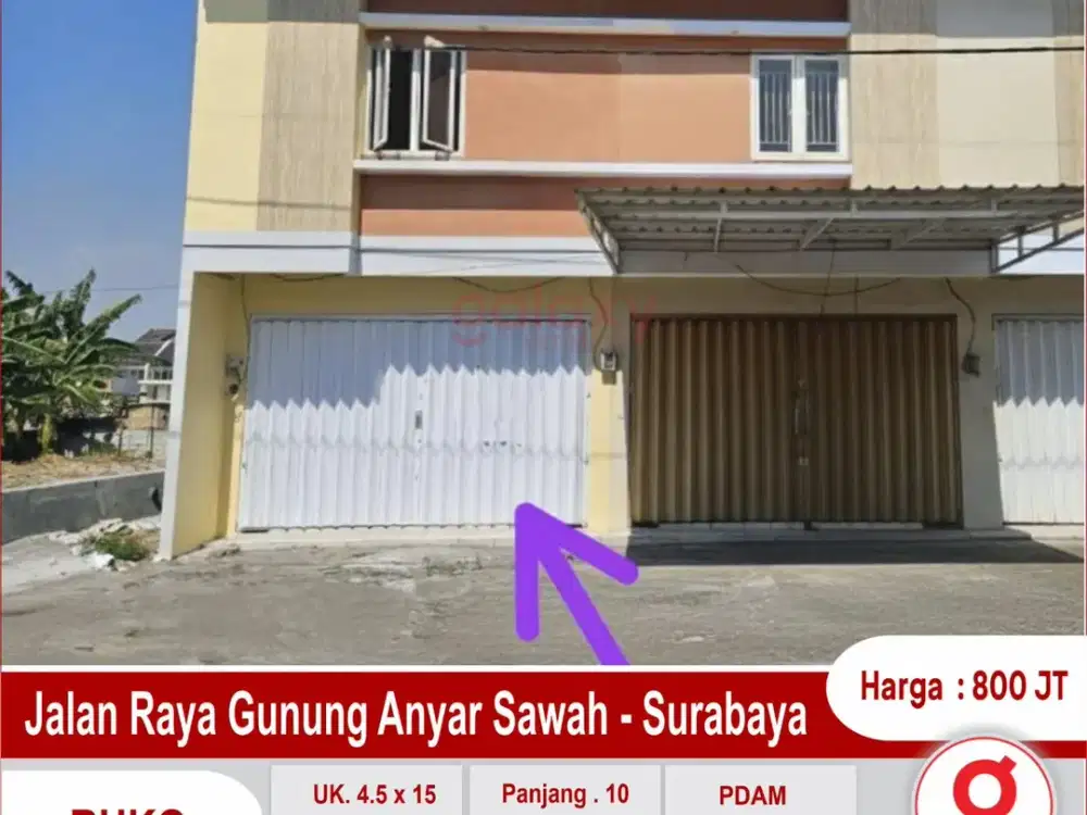 Ruko Baru 2 Lantai Di Gunung Anyar Sawah Surabaya