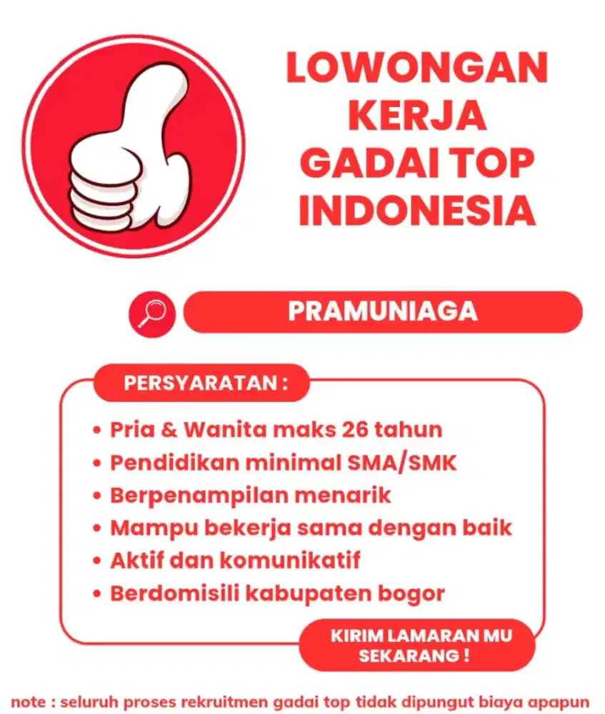 LOKER GADAITOP INDONESIA