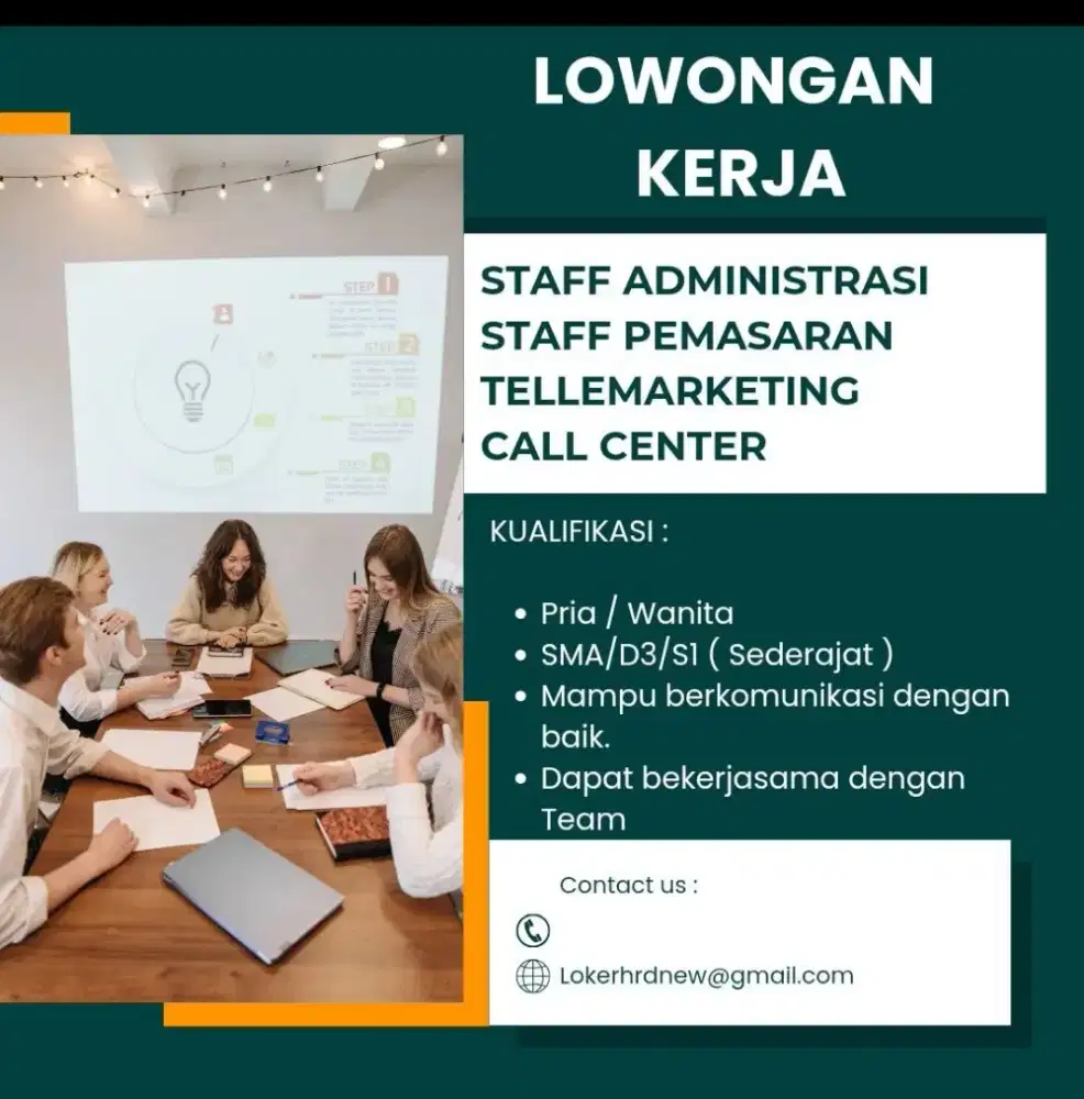LOWONGAN KERJA FULL TIME & PART TIME