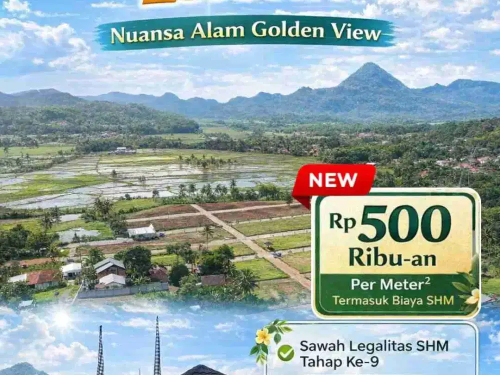 Jual Tanah Kavling Sawah estetik Bogor Timur